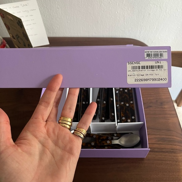 Sabre Brown Bistrot Vintage Flateware - 24pc Set ( NWT) - Picture 2 of 5